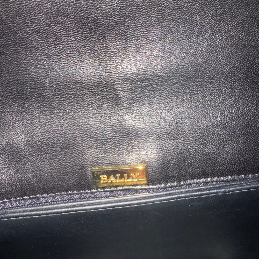 Bally Black Woven two way leather Shoulder Bag - Picture 6 of 10